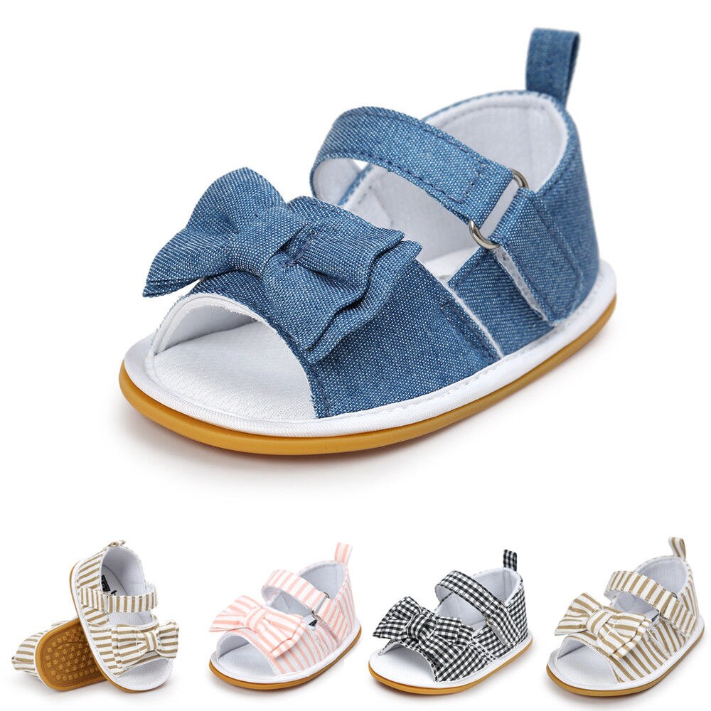 Peuter Prinses Schoenen Meisjes Sandaal Zomer Baby Baby Boog knoop Prewalker Stok 0-18 M