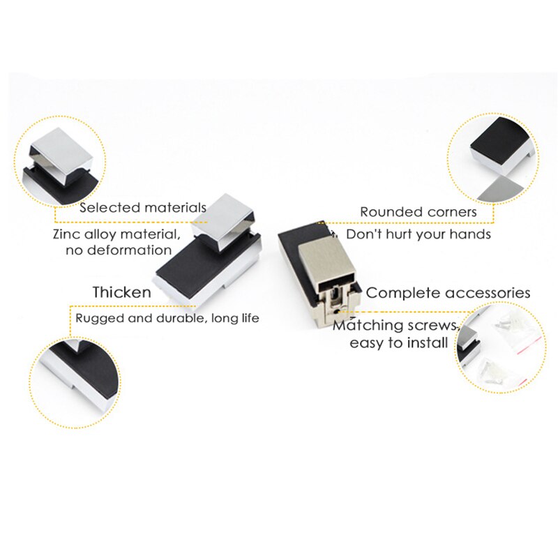 Glass Clamp Zinc Alloy Adjustable Glass Bracket Glass Support Wood Holder