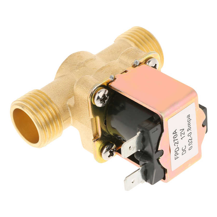 Solenoid Valve 1/2" Normally Closed Electric Solenoid Valve Switch 12V for Water Heaters Control