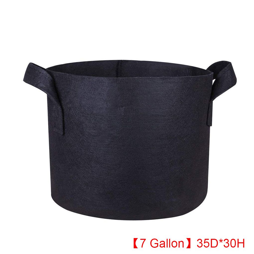 1/2/3/5/7 Gallon Hydrocultuur Zwart Planten Grow Bag Tuin Plant Container Bag Stof Ademend potten Plant Pouch Wortel Zak: 7 Gallon 35D x 30H
