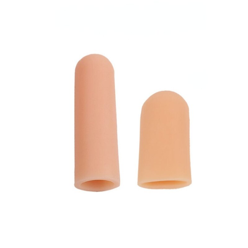 2pcs Silicone Fingers Cap Fingertip Finger Guard Anti-skid Set Finger Prevent pain and slip Protector Gloves: 5x1.5cm