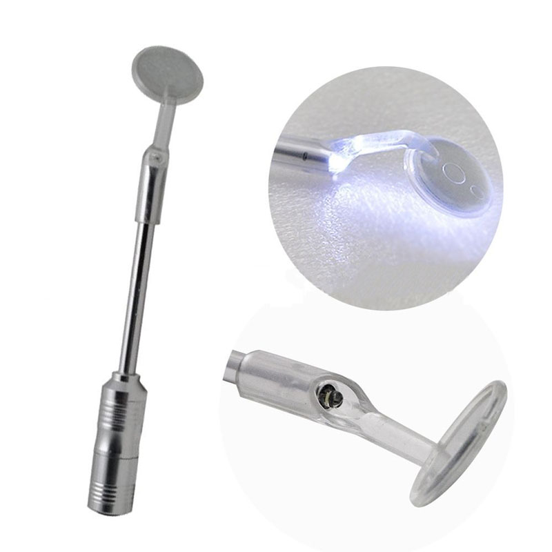 Dental mund spejl reflektor odontoskop tandlæge udstyr med led lys mundtligt inspektionsudstyr orale forsyninger: Default Title