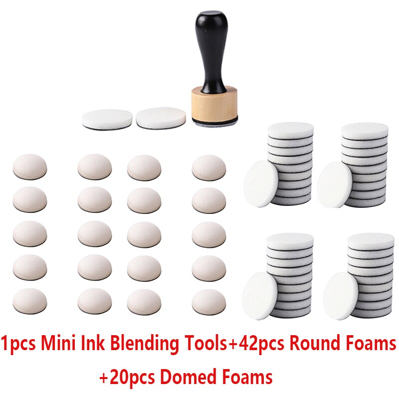 Atacado mini ferramenta de mistura de tinta plana/capazada recargas de espuma aplicadores de substituição frascos de armazenamento para scrapbooking ferramentas de carimbo: L / Verde claro