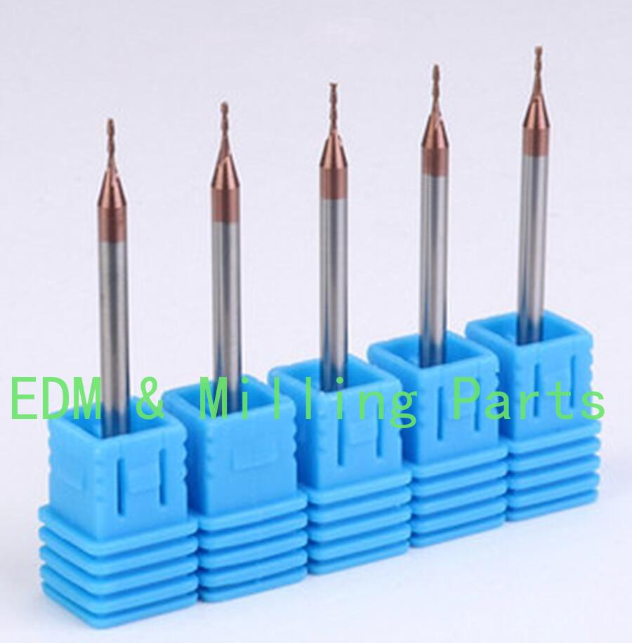 5pcs CNC Milling Machine Solid Carbide Micro Drill Bits End Mills Cutting Dia 0.5mm D4*50L*2T For Milling Cutter Mill Part