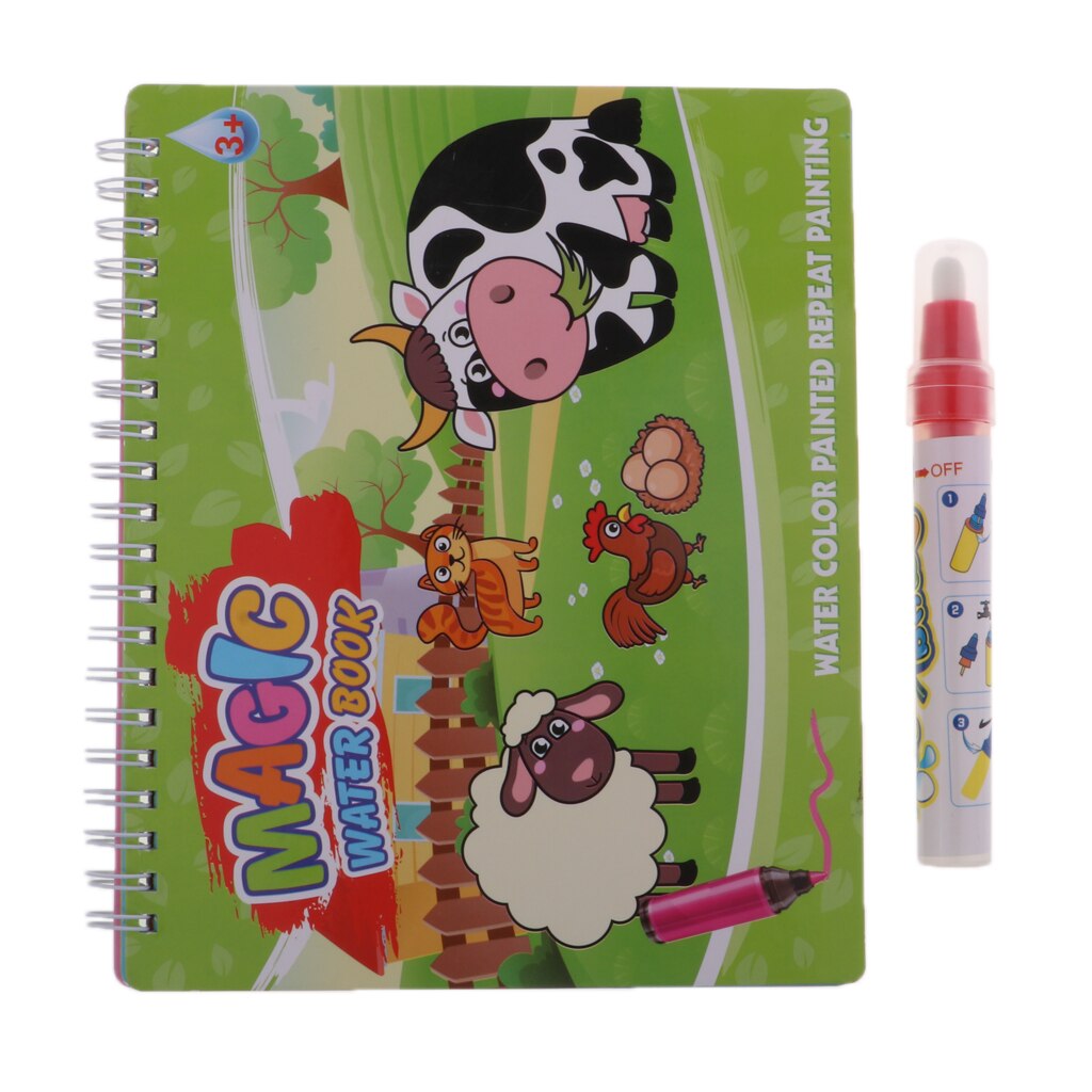 Reusable Magic Water Painting Book Color with Water Activity Pad