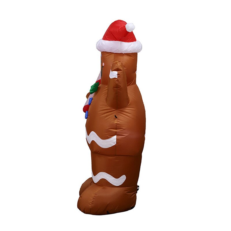 Kerst Opblaasbare Led Gingerbread Man Cookie Met Led Verlichting Indoor Outdoor Yard Airblown Decoratie Fun Xmas Party Display