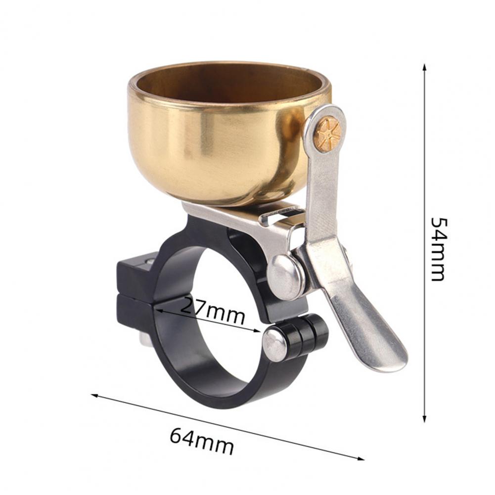 Timbre de bicicleta de aluminio de estilo Retro con sonido fuerte, accesorio de manillar de fácil instalación para bocina de bicicleta clásica
