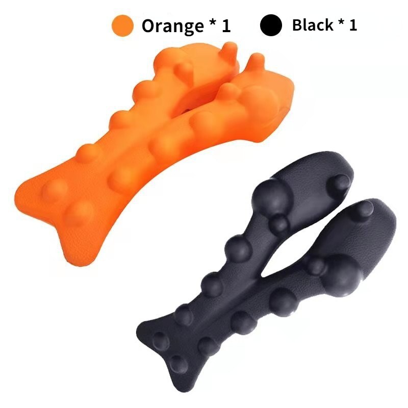 Wirbelsäule und Lenden Massagegerät männer und frauen Schultern, hals und Zurück dehnen Akupressur Massage Pads Yoga Aids Zubehör: Orange Schwarz