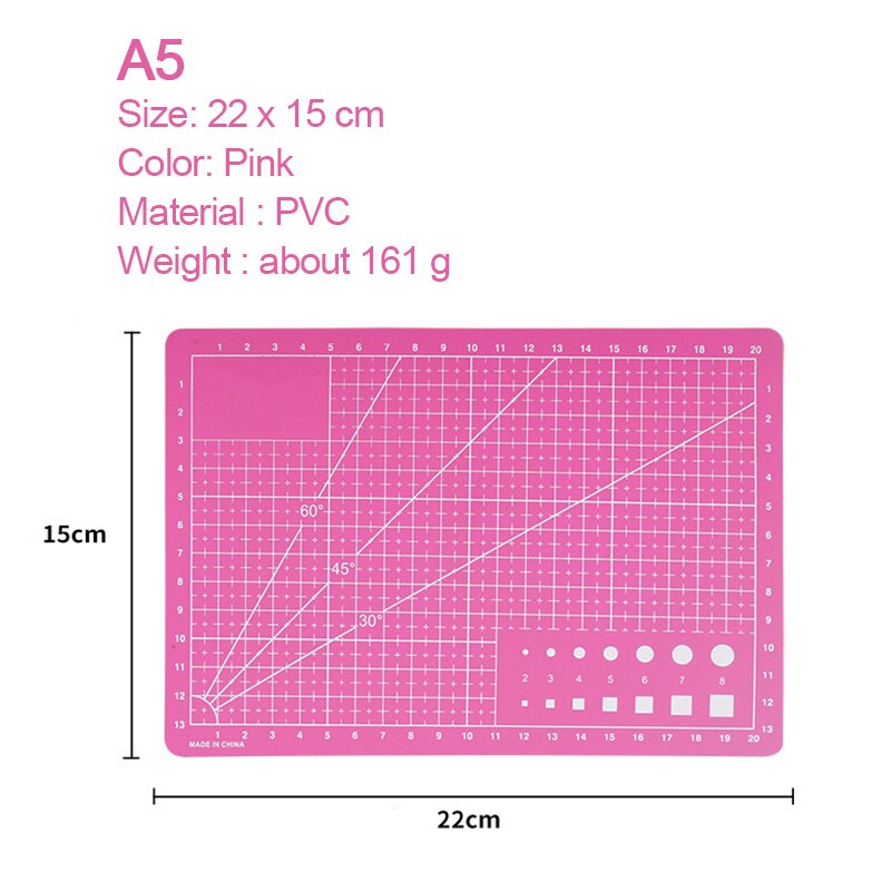 A3 A4 A5 PVC Cutting Mat Workbench Cut Pad Patchwork Tool Double Sided Cutting Plate DIY Knife Engraving Leather Cutting Board: A5