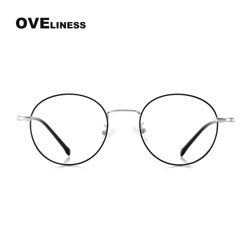 Retro Vrouwen Brillen Frames Ronde Brilmontuur Vrouwen Vintage Volledig Metalen Brillen Vrouwelijke Bijziendheid Bril