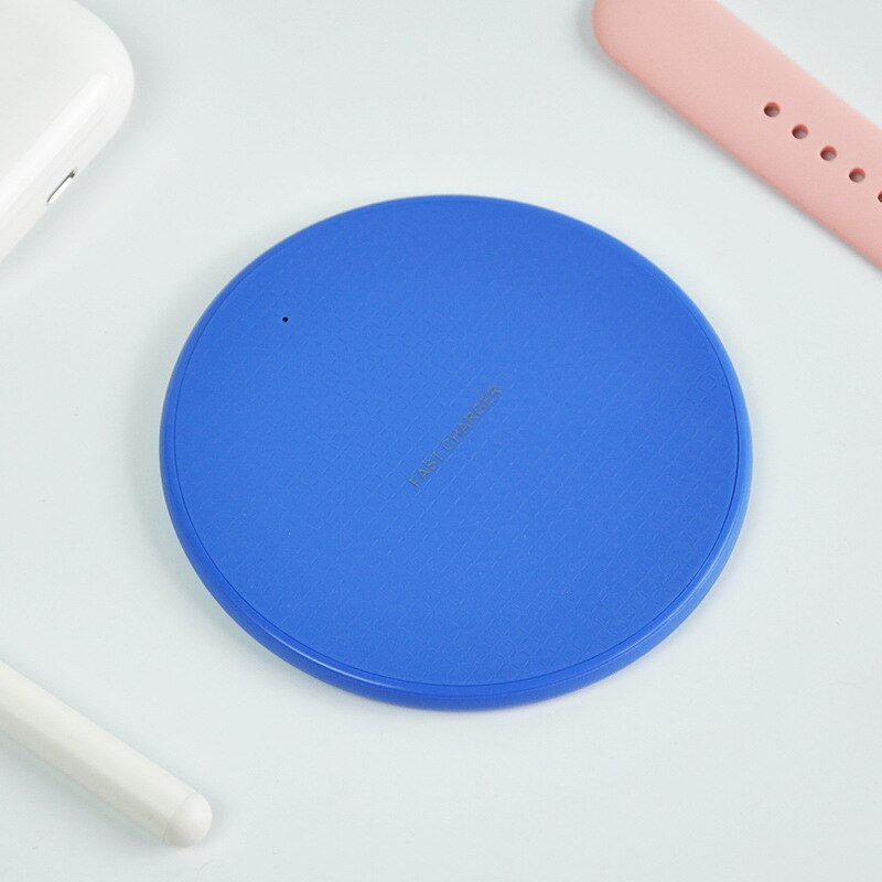 Wireless Charger For iPhone 12 11 Pro Xs Max X Xr 8 Induction Fast Wireless Charging Pad For Samsung Xiaomi HUAWEI: blue