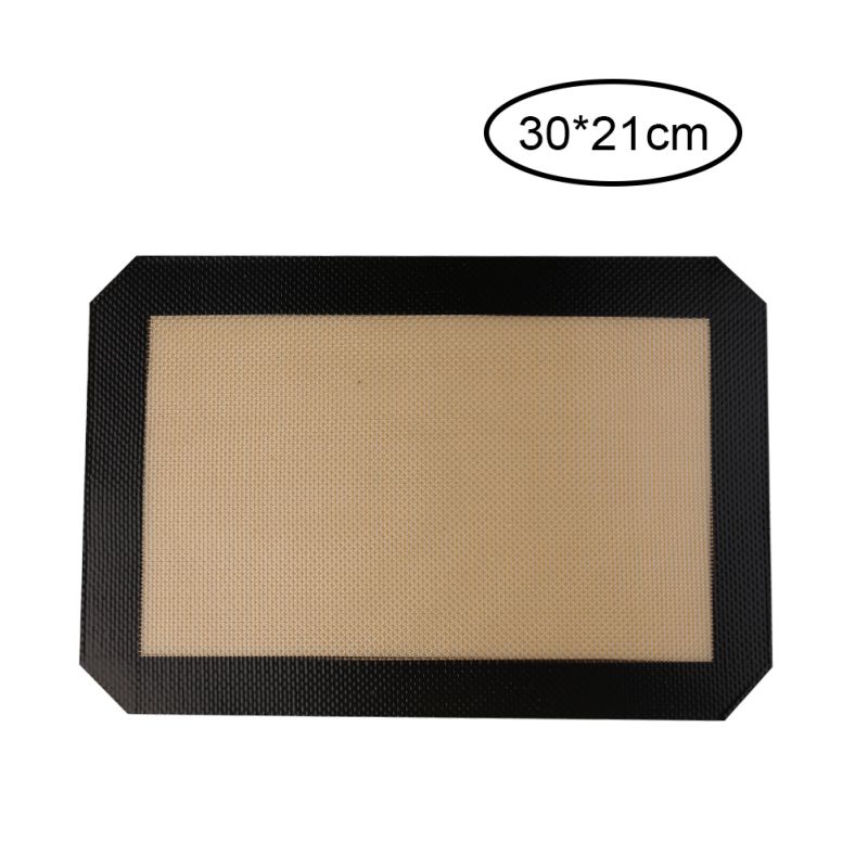 Heat Resistant Silicone Oven Baking Mat For Cookie Bread Biscuit Puff Perforated Silicone Non-stick Mat Kitchen Baking Tool: black / 42X29.5cm