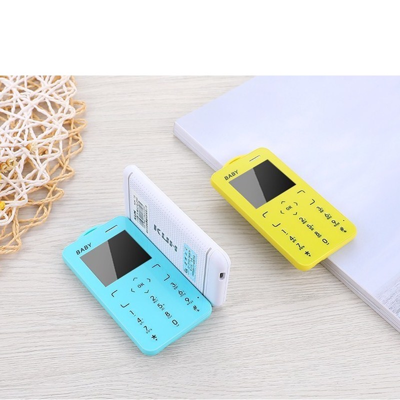 T5 Small Slim Size Cellphone 1.8" Ultra Thin Card Pocket Student MP3 Low Radiation Push Button Mini Mobile Phone