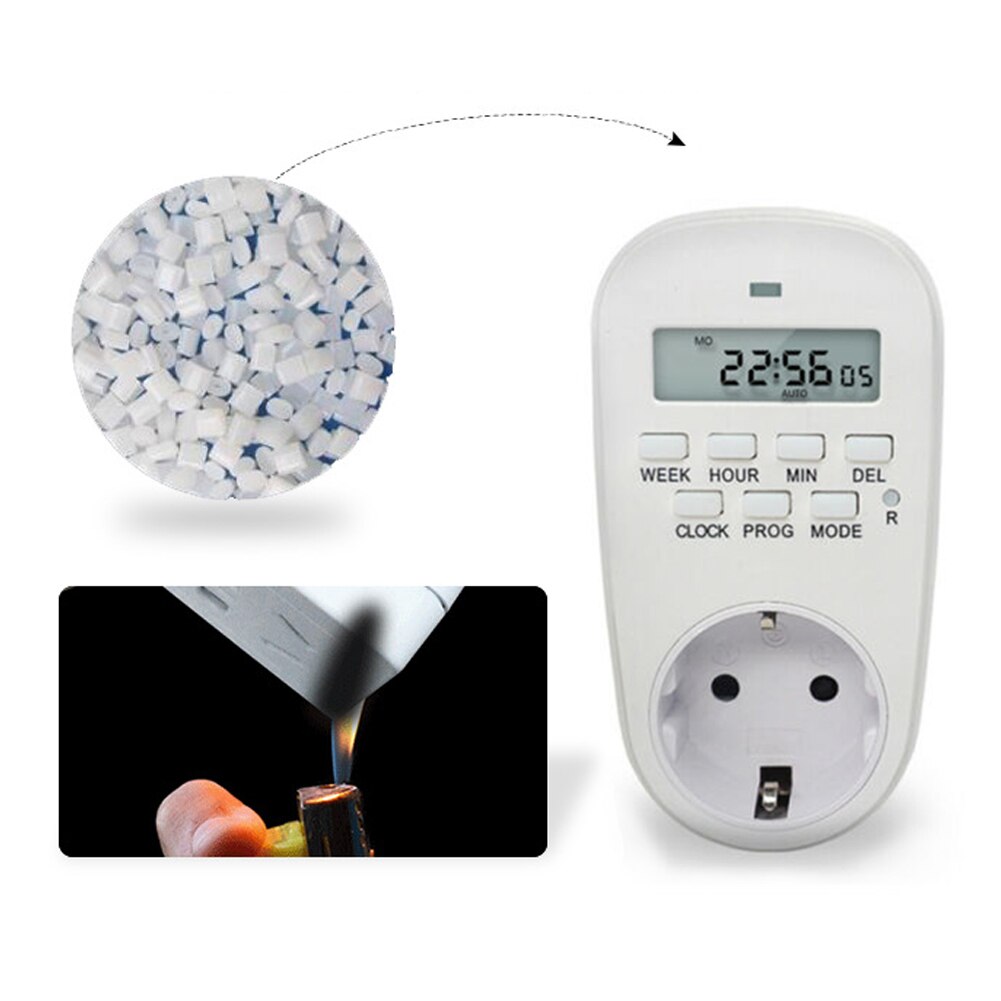 Electronic Outlet Digital Timer 12/24 Hour Switch 7 Day Socket Programmable Digital Timer Digital Timer Socket