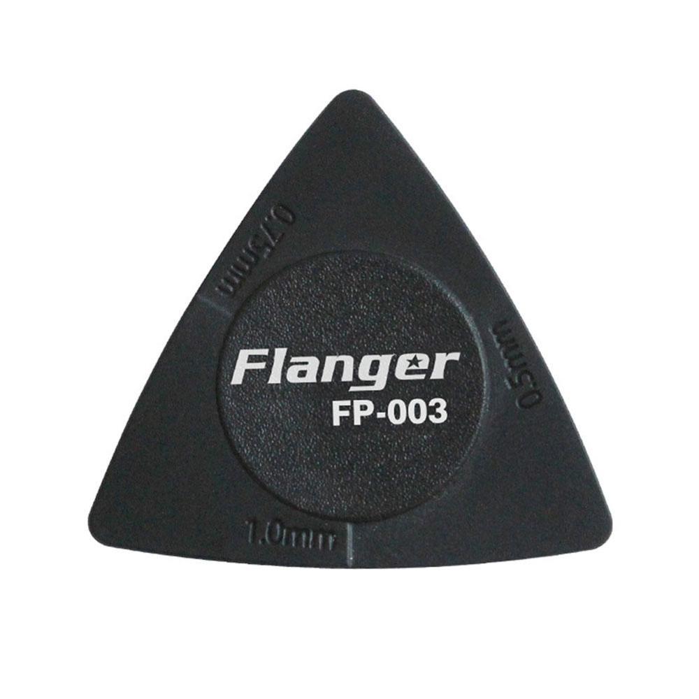 Flanger 1pcs Plectrums Driehoek Plectrums Anti-slip Stijl ABS Materiaal Picks Gitaar Accessoires Zwart Wit FP-003 pick: Black