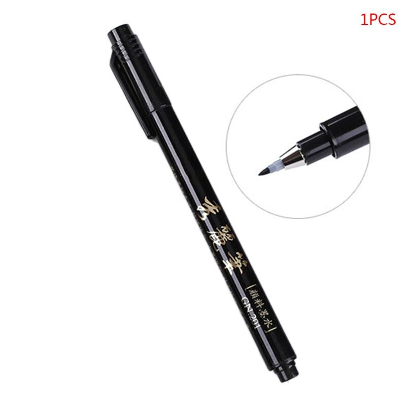 1/4/6/9pcs Chinese Japanese Calligraphy Brush Pen Markers Art Writing Painting B95C: D