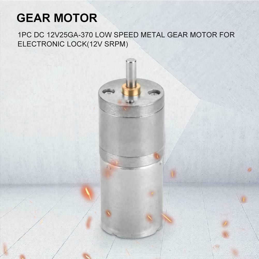 Dc 12v 25mm 5-1200 rpm metal gear reduktion snekke reversibel turbo gearmotor