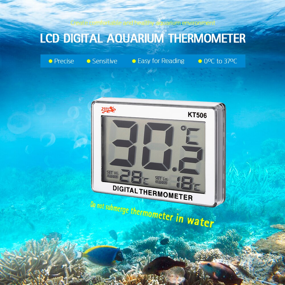 Mini Lcd Digital Fish Tank Aquarium Thermometer Water Temperatuur Meter 0C ~ 37C Aquarium Aquarium