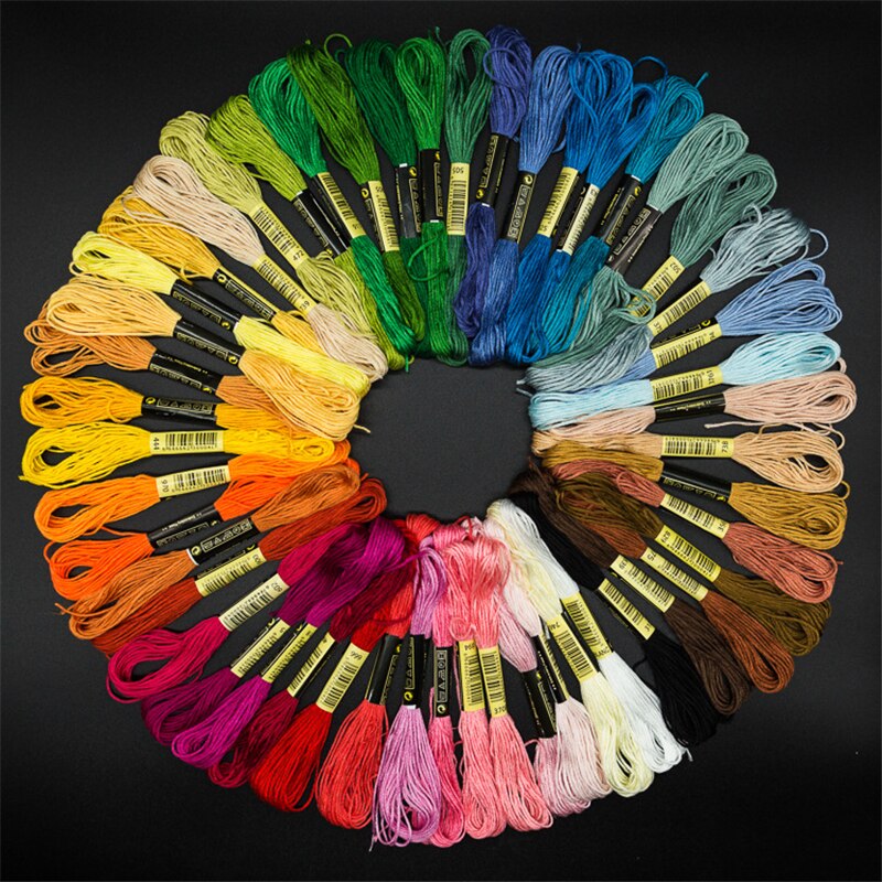 50/100 Colors Cross Stitch Sewing Thread Set Embroidery Craft DIY Knitting Skein Kits