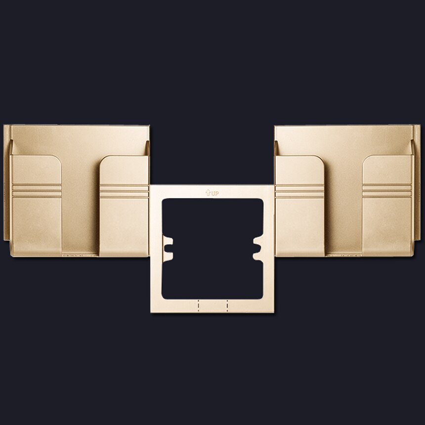 JIUBEI-soporte de pared para teléfono inteligente, accesorio Blanco, Negro, dorado, accesorios para Smartphone, soporte para dos teléfonos: Gold