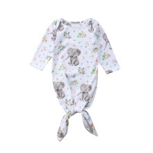 Pudcoco Lente Peuter Infant Kids Baby Meisje Kleding Met Lange Mouwen Olifant Print Bloemen Inbakeren Wrap Deken