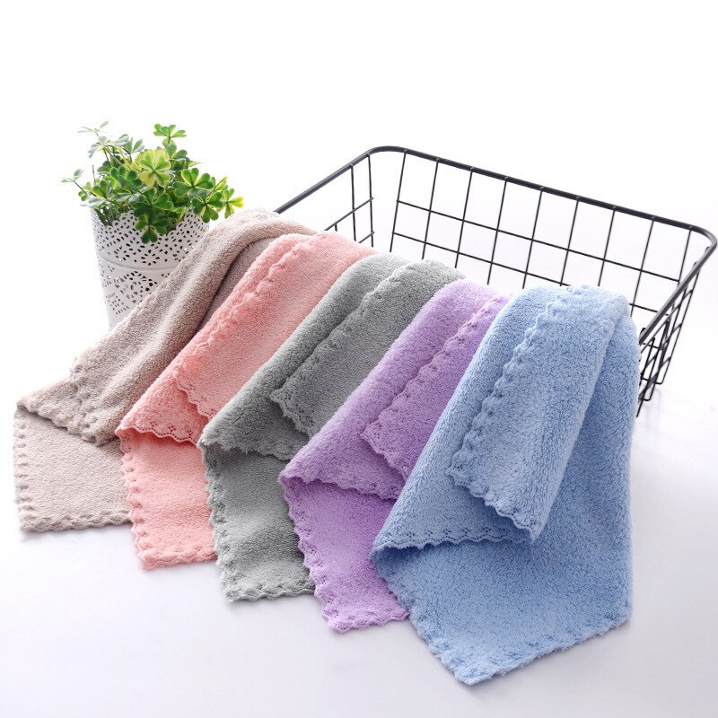 Coral Fleece Hand Towel Household Kitchen Table Cleaning Cloth Home Cleanig Tool Strong Absorbent Rag Soft Fast Drying Wipen