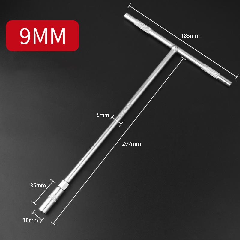 Llave de tubo estilo T de 6-19 Mm, juego de llaves de reparación de conductores mecánicos, herramientas de taller mecánico de coche, llave hexagonal, herramientas manuales: Azul claro