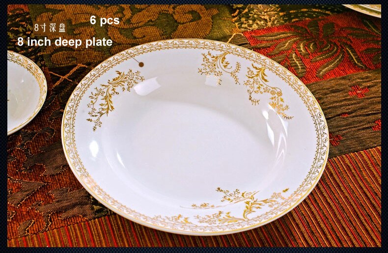 4 stk/sæt jingdezhen porcelæn porcelæn spisestel spisestue keramik service dybe suppe retter sushi tallerkener