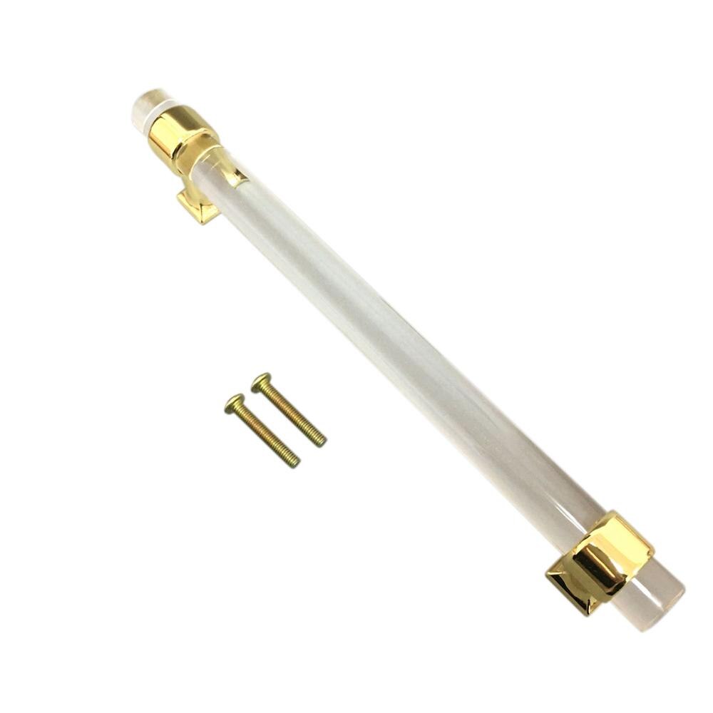 Modern Acrylic Door Pull Knob Drawer Cabinet Cupboard Kitchen Handle Drawer Knobs Hardware Gold Wardrobe Handles Furniture: 190mm