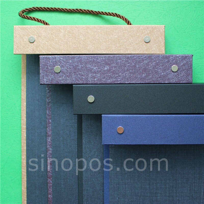 Swatch StackBook Cover A4, fabric samples cards holder textile material collection stack book leather flip fold display binder