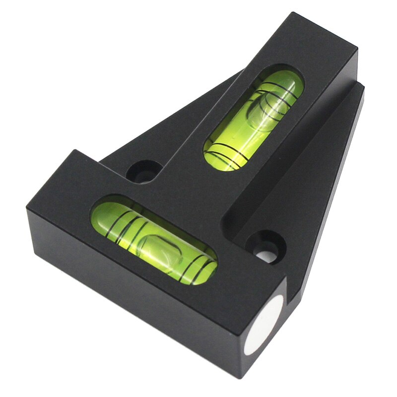 Hacry – Mini niveau à bulle à deux voies, Instrument de mesure Horizontal portatif à double axe XY de type T: Green-in-black