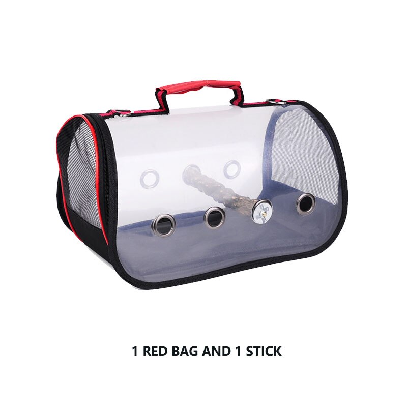 Portable Clear Bird Parrot Transport Cage Breathable Bird Carrier Travel Bag Small Pet Rabbit Guinea Pig Chinchilla Outdoor Bag: 5