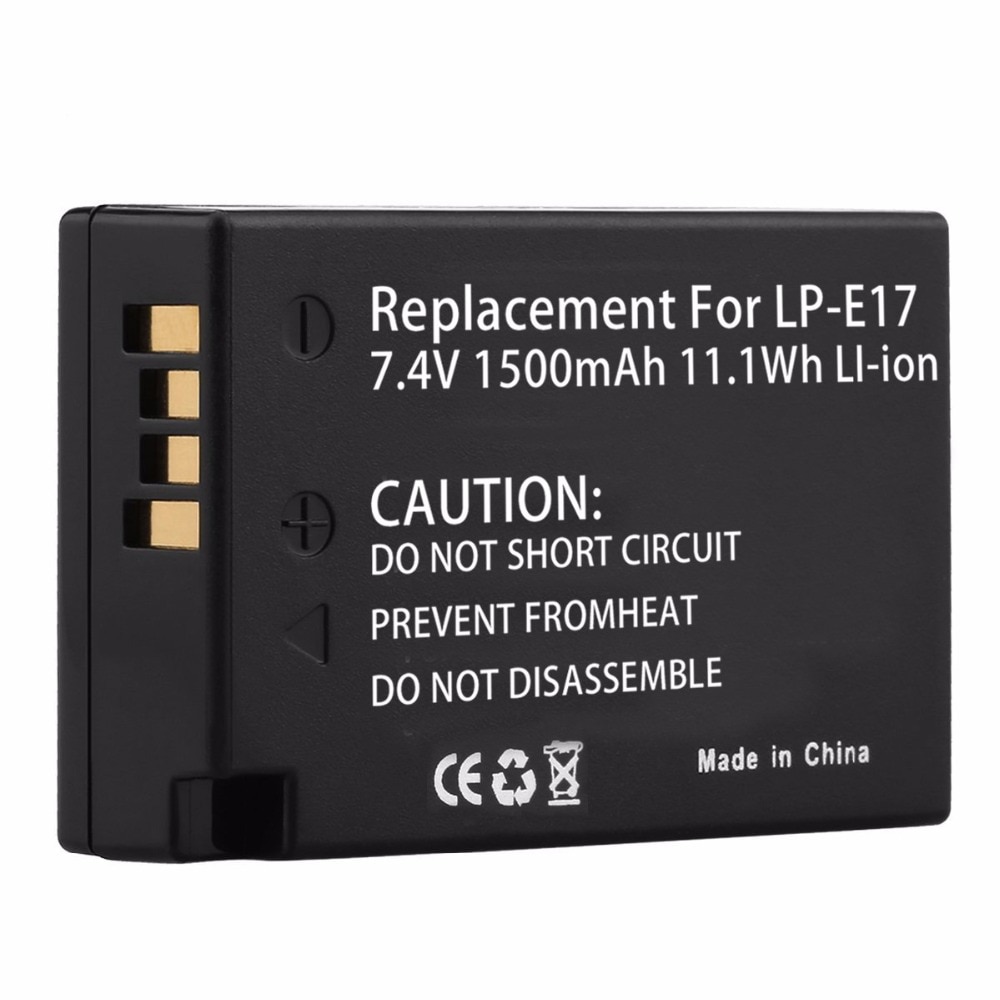 Dinto 1500 mAh 7.4 V 1 st LP-E17 LPE17 Oplaadbare Camera Li-Batterij voor Canon EOS M3 M5 750D 760D T6i T6s 8000D Kus X8i