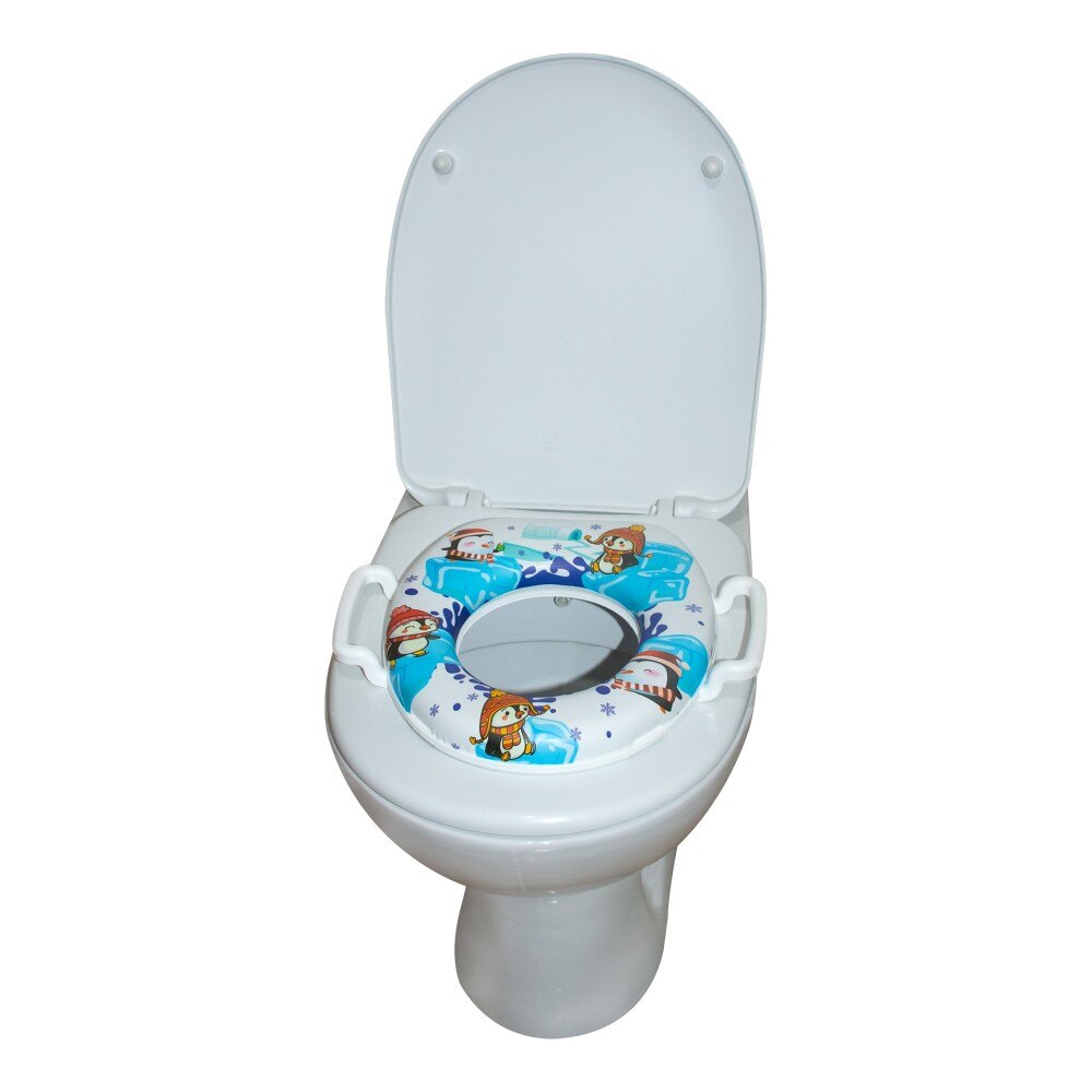 Adaptador de asiento de inodoro con de pingüino