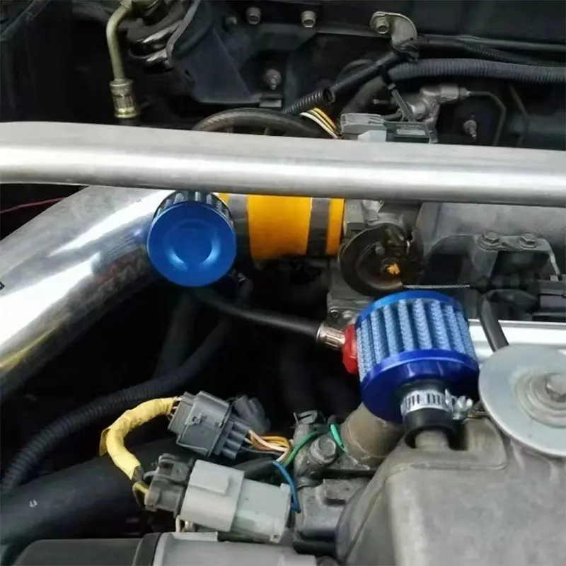 Universal 12mm Car Air Filter Vent Crankcase Breather Filter Valve Stem Covers Mini Air Breather Cold Air Intake