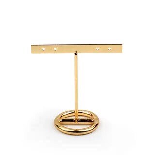 Metal Earring Display Stand Women Desk Jewelry Organizer Gold Color T-bar Ring Necklace Showing Shelf Jewelry Rack: B 7.5cm 1pc