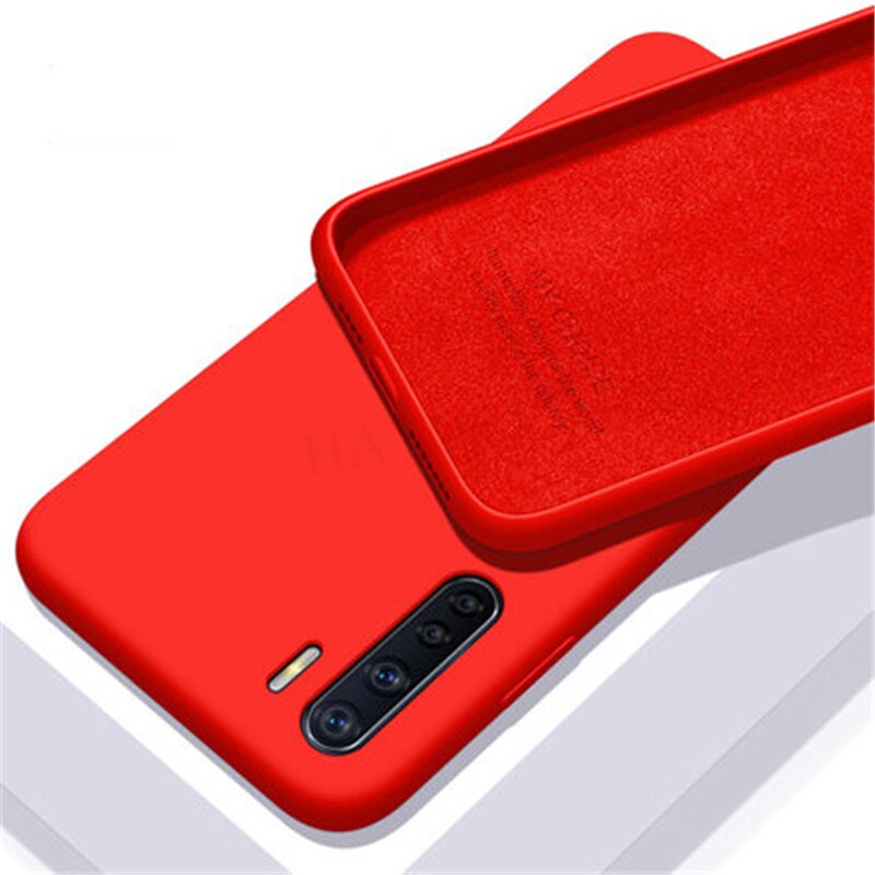 For Oppo A91 Case Cover For Oppo A91 Soft Liquid Silicone Back Cover Smooth Shockproof Bumper Ultra-thin Phone Case For Oppo A91: Red