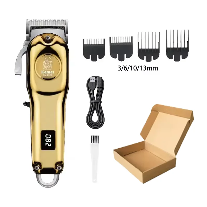 Kemei KM-2628 KM-678 KM Electric Hair Clippers Beard Clipper Rechargeable Men's Shaver Hair Trimmer Kit Men: PURPLE