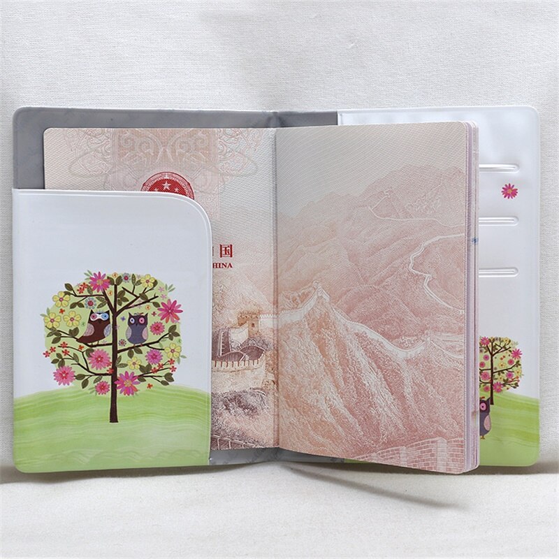 Vrouwen Hond Patroon Paspoort Cover Voor Travel Accessoires Pvc Id Bank Kaarthouder Georganiseerd Bag