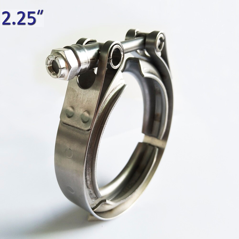Zuczug 1.5 tum  to 6.0 tum  ss304 v band klämma med metallmutter endast för turbo avgas stuprör-klämma: 2.25 tum
