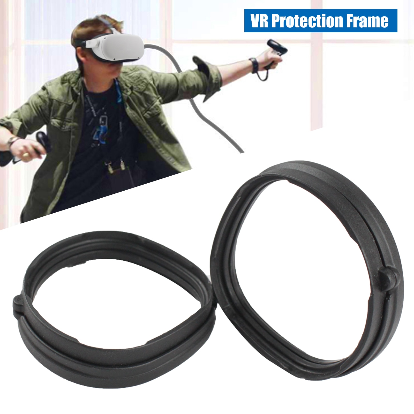 Lenzenvloeistof Frame Voor Oculus Quest 2 Vr Bril Magnetische Vr Lens Bescherming Anti-Kras Ring Case Voor Quest2 Vr accessoires