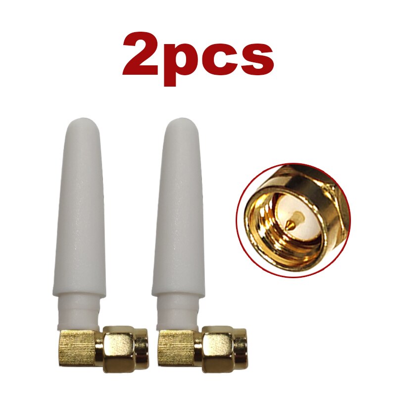 2.4 ghz antenne 2 stk wifi sma han hunstik 2 ~ 3 dbi 2.4 iot antenne wi fi lille størrelse antenne hvid antenner antenner router: 2 stk m
