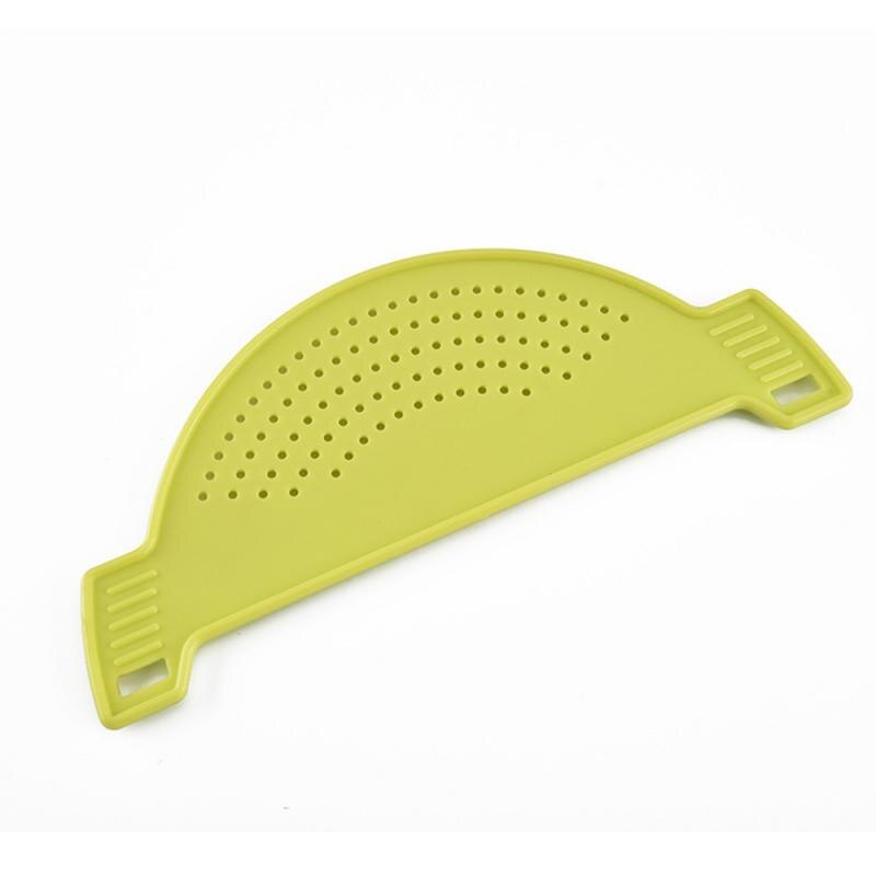Plastic Drain Basket Washing Rice Filter Leak-proof Baffle Pot Side Drainer Washing Filter Screen Basket Kitchen Gadget