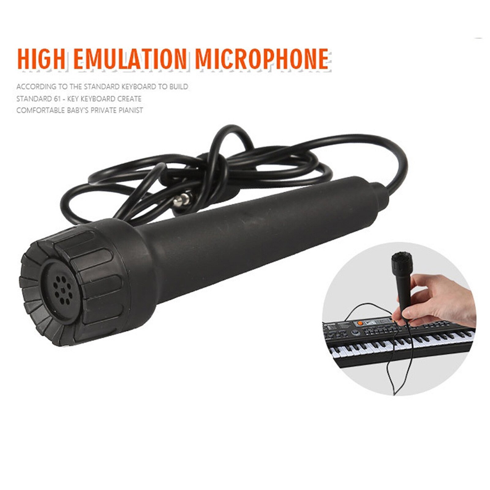 61 Keys Piano Digital Music Electronic Keyboard KeyBoard Black Electric Piano Kids with microphone Keyboard instrument !