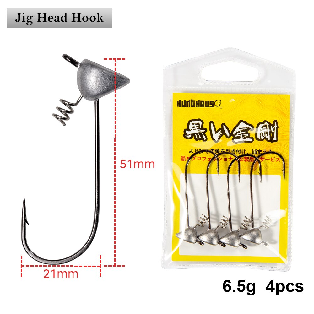 Hunthouse soft lure 5g 10g 15g 20g fishing lead head screw head jig head for big shad fishing tool fishing equipment: 323-6.5g