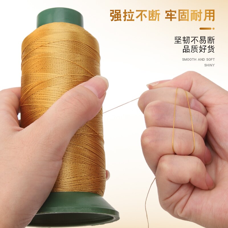 Hilo de nailon para máquina de coser, hilo de seda de cuero ligero de alta resistencia, grueso, para jeans, para sofá doméstico