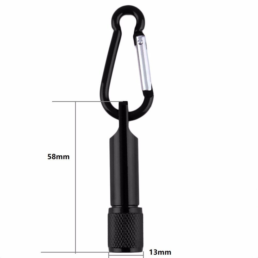 Mini Flashilight Zaklamp Karabijnhaak Sleutelhanger Haak Lamp Draagbare 5 Led Mini Zaklamp Licht Fakkel Aluminium Sleutelhanger