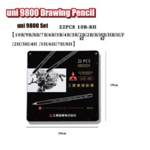 1 set(22 pcs) Japan uni Mitsubishi's 9800 pencils Multi-grayscale pencil Measure Drawing Shading Designing Sketching Student