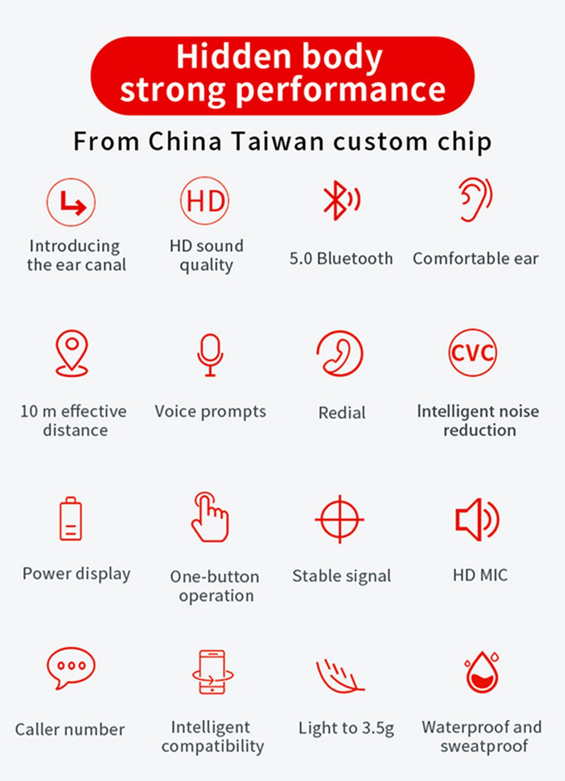 Bluetooth 5.0 Earbuds True Wireless Headset Deep Bass Twins Earphone Charging Box Noise Cancelling Sports Earbud Headphone