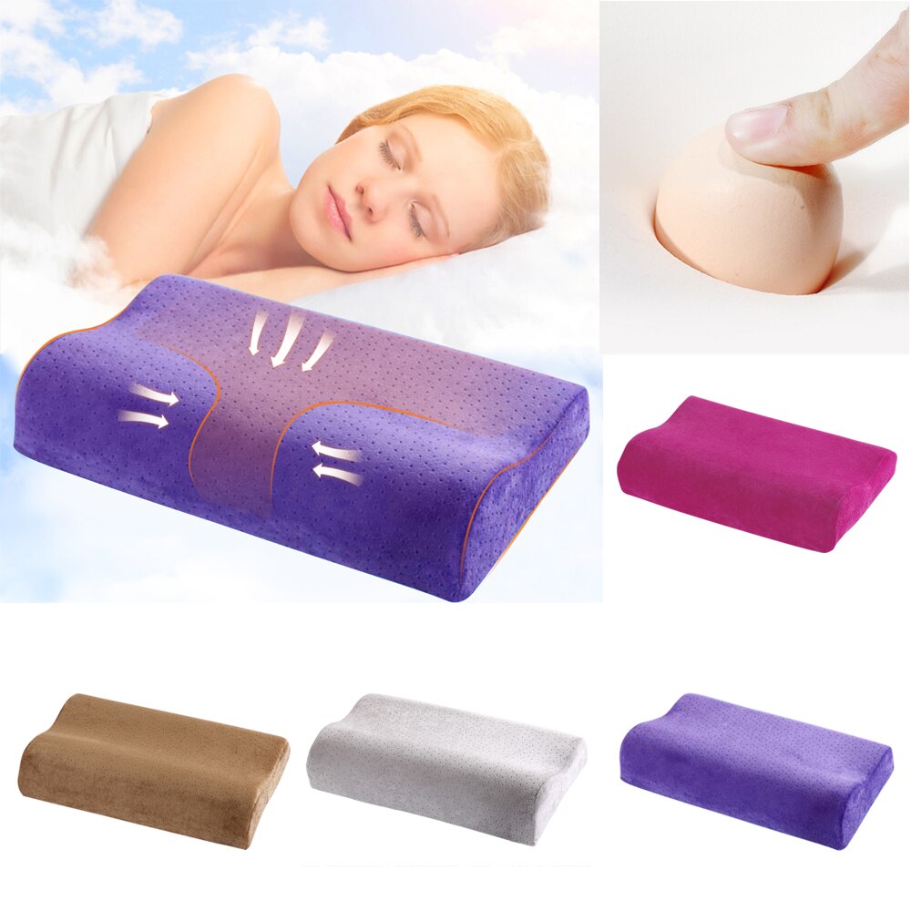 Memory Foam Bedding Pillow Butterfly Shaped Relax Neck Protection Orthopedic Slow Rebound Cervical For Health Care 50x30cm